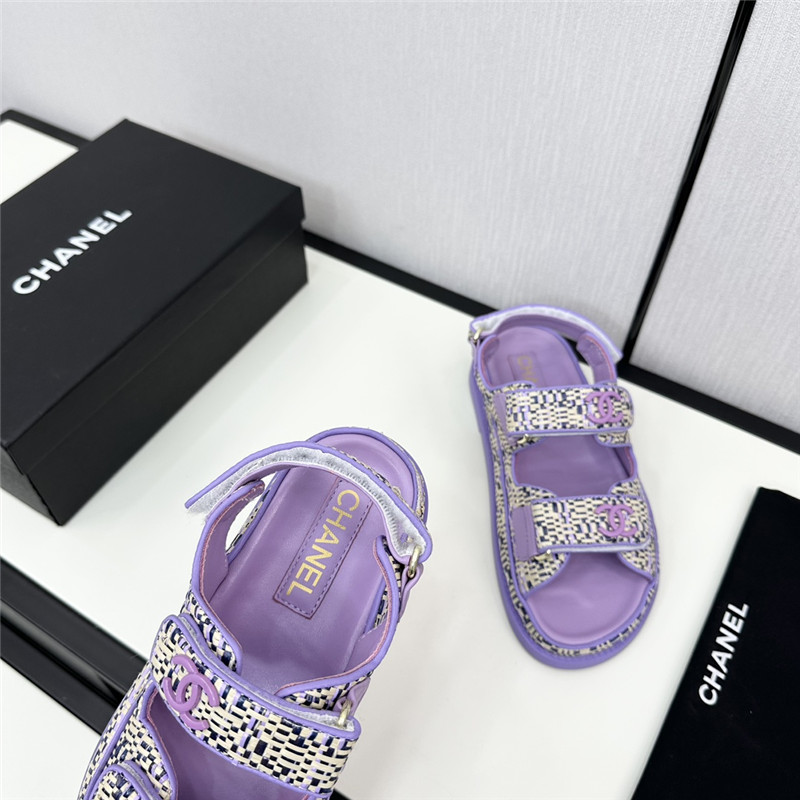 Ch**el women’s purple tweed sandals