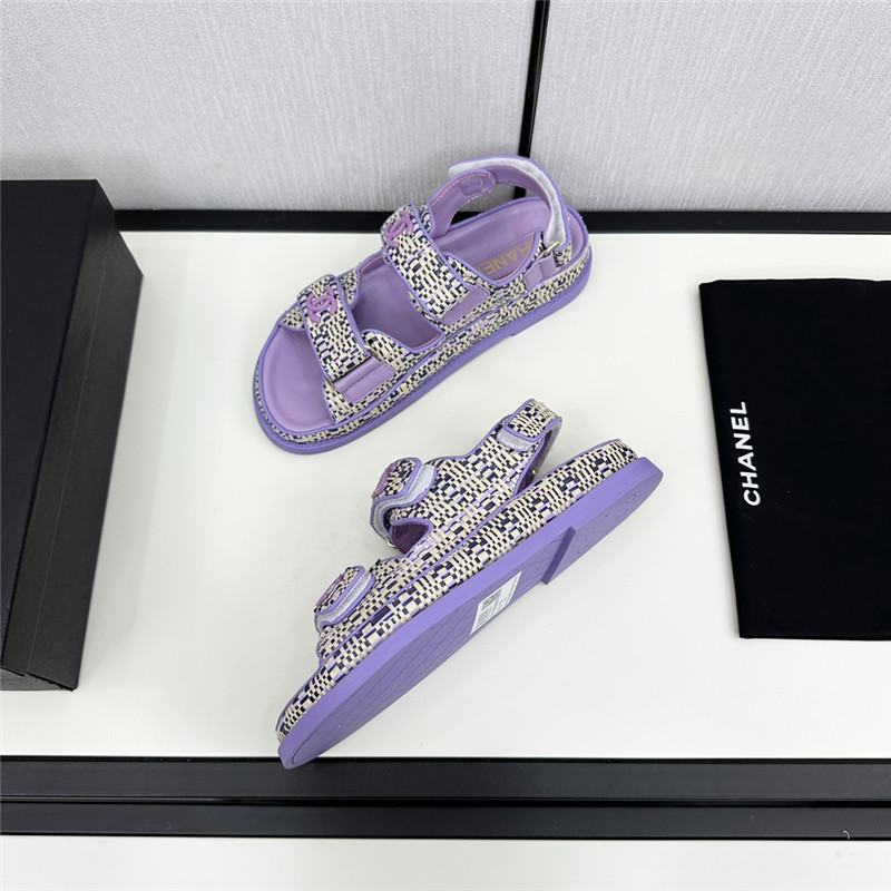 Ch**el women’s purple tweed sandals