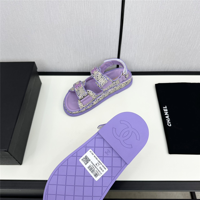 Ch**el women’s purple tweed sandals