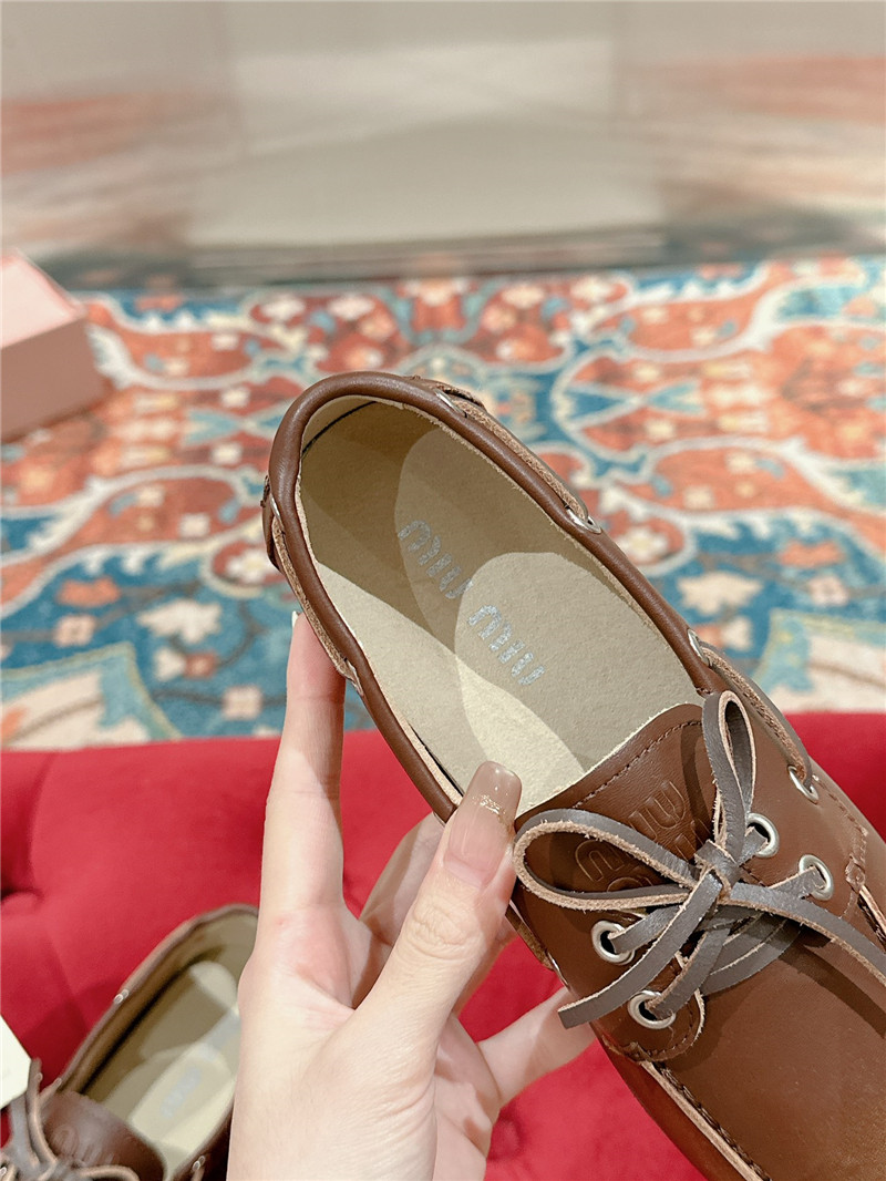 Miu Miu Bleached Leather Loafers
