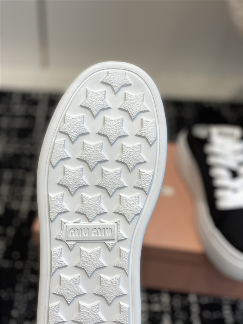 Miu Miu Platform Canvas Sneakers Sale for Women