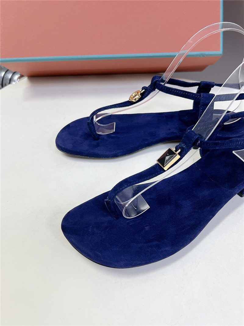 L0r0 P1ana mindil embellished suede sandals in blue