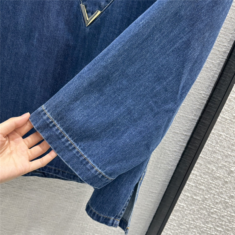 Va1e*ntin0 kaftan denim top replica clothing sites