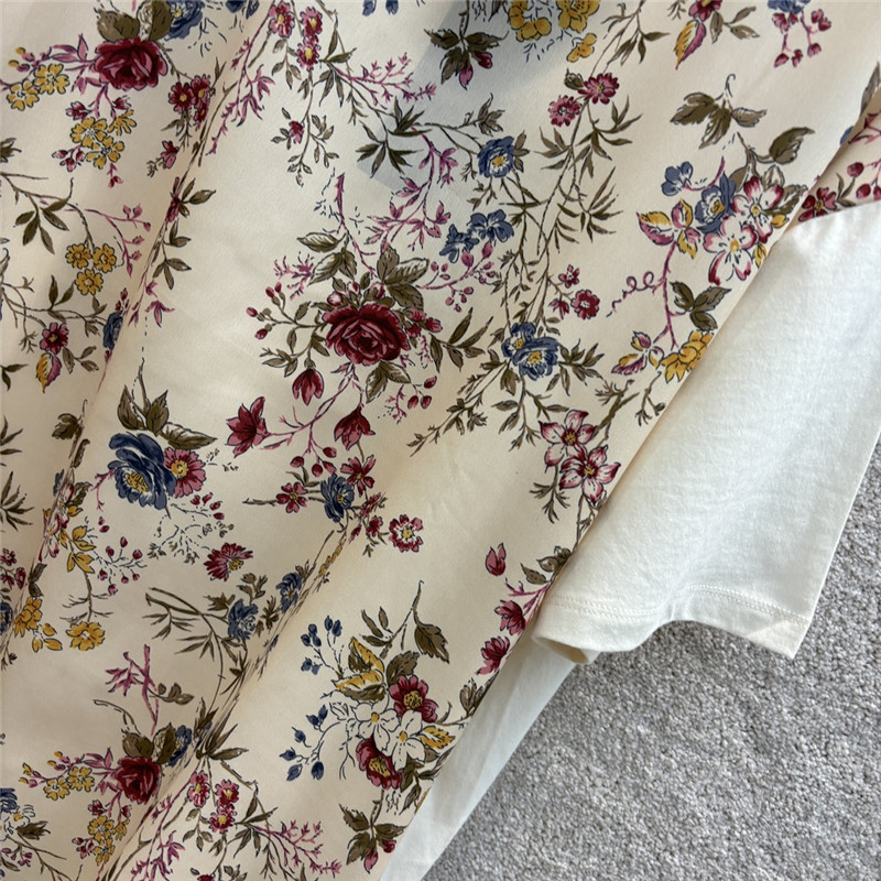 Vanitoo floral print T-shirt replica d&g clothing