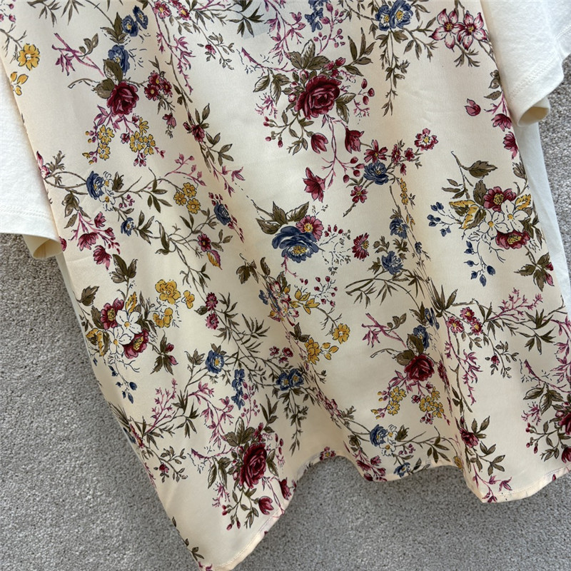 Vanitoo floral print T-shirt replica d&g clothing