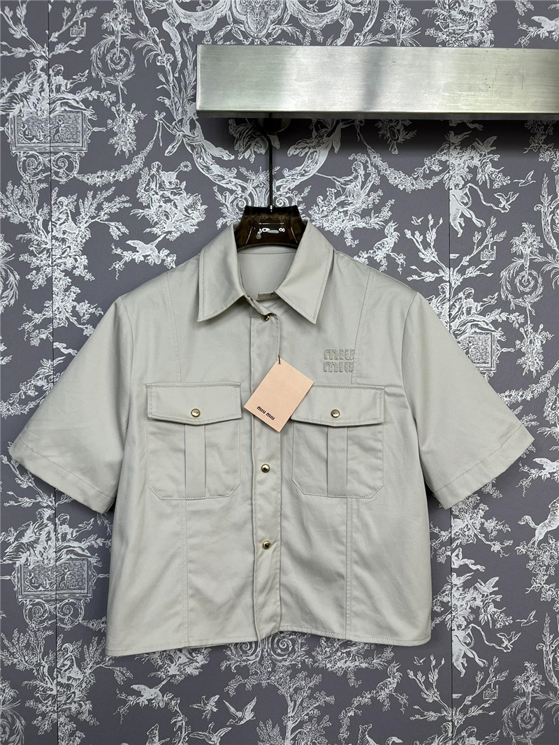 M1um1u new short-sleeved shirt and skirt suit replica clothing sites