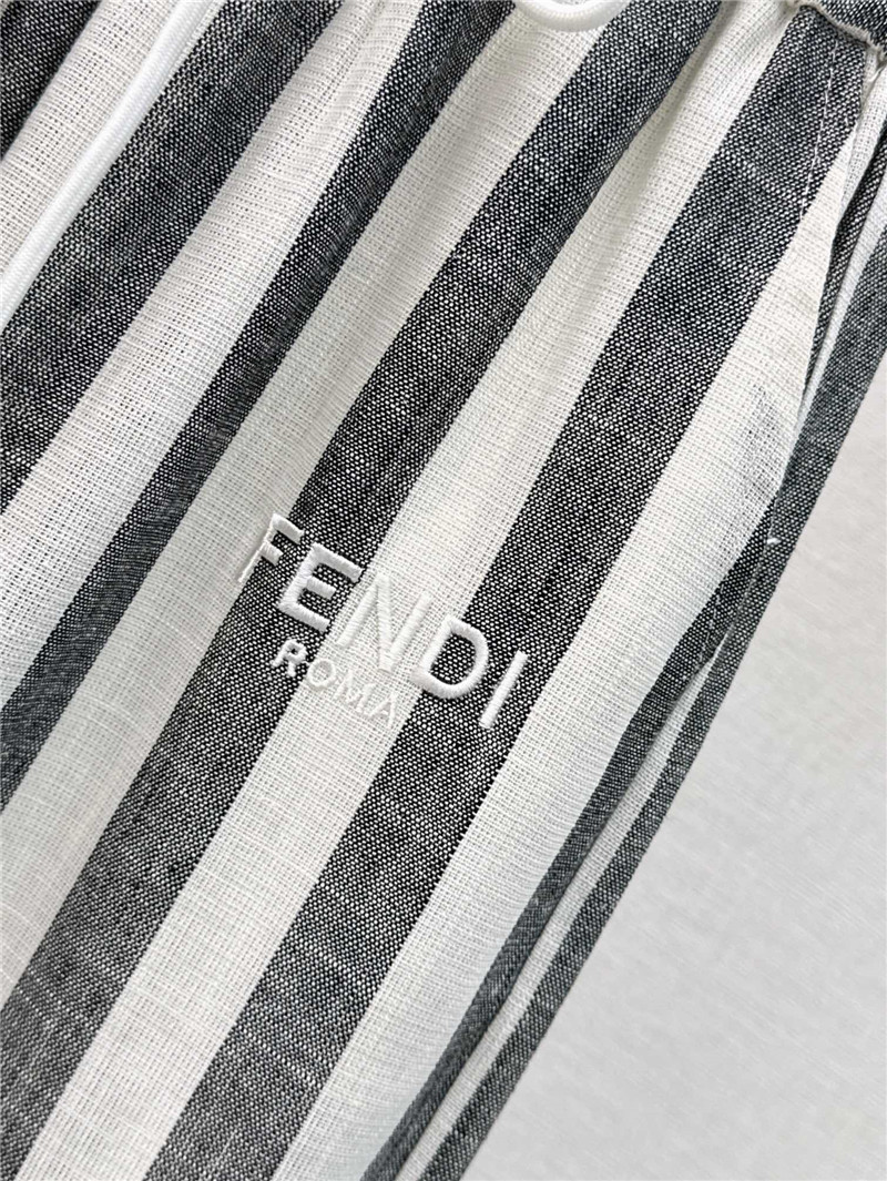 F**di striped straight pants cheap replica designer clothes