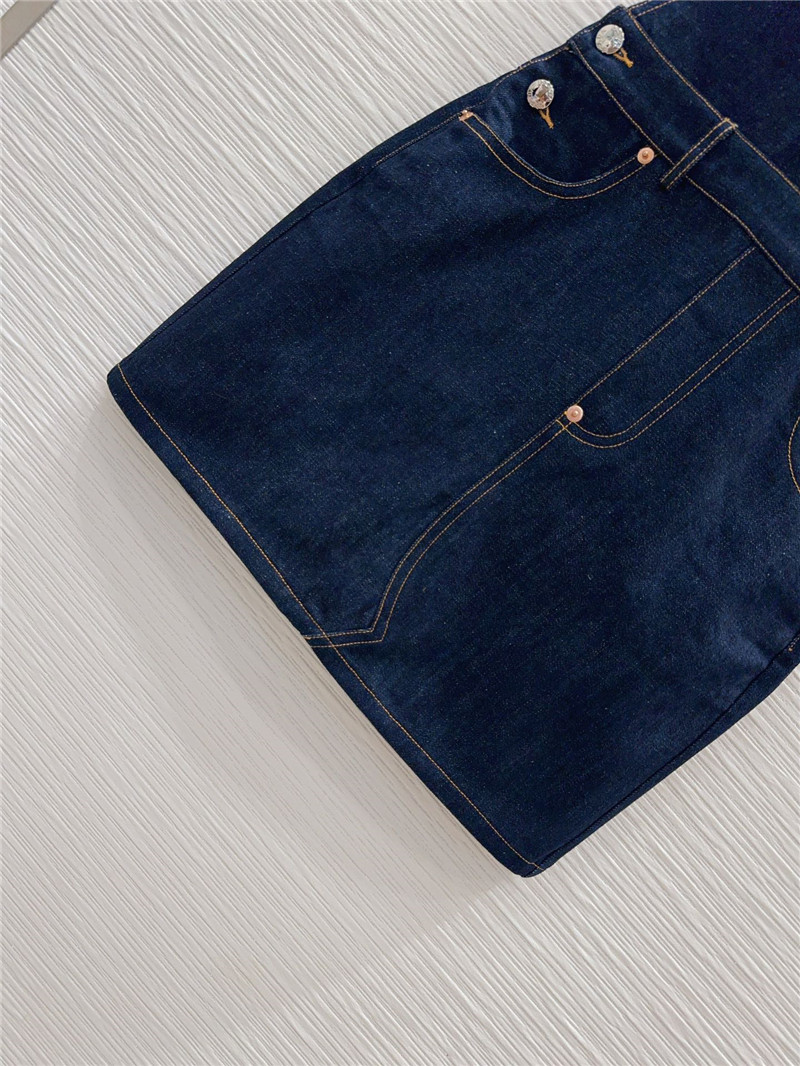 Pra*a denim overalls replica designer clothes
