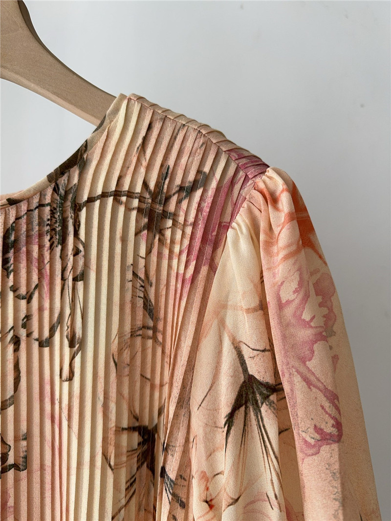 Chloé pinched printed silk dress replica clothes