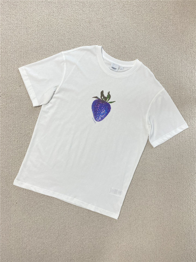 Bv*b*rry blue strawberry print short sleeve t-shirt replica clothing