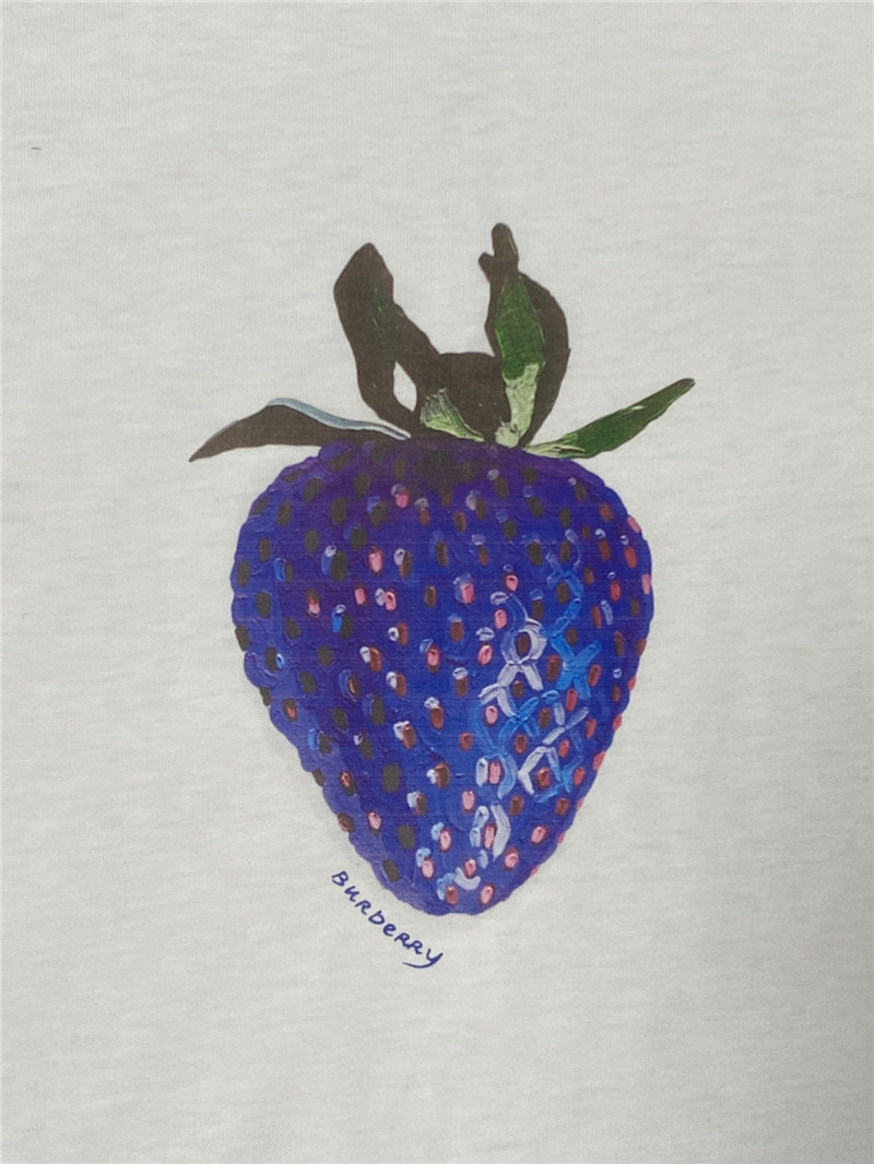 Bv*b*rry blue strawberry print short sleeve t-shirt replica clothing