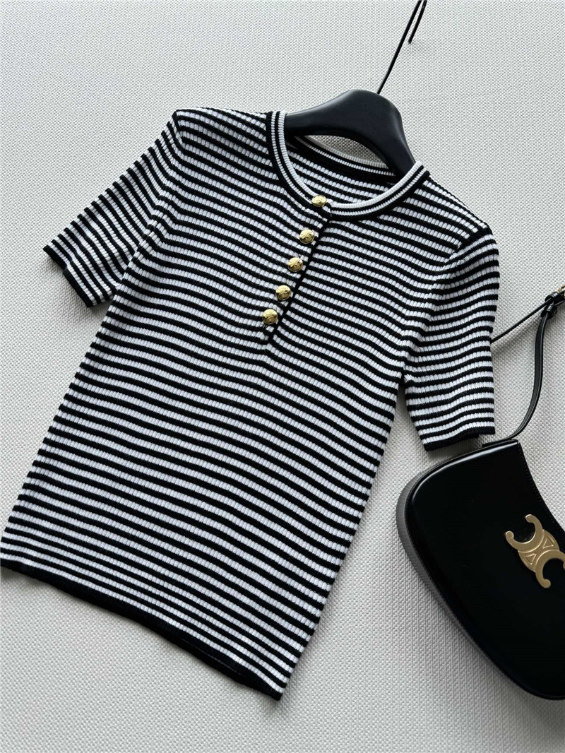 Pra*a new knitted short sleeve replica designer clothes