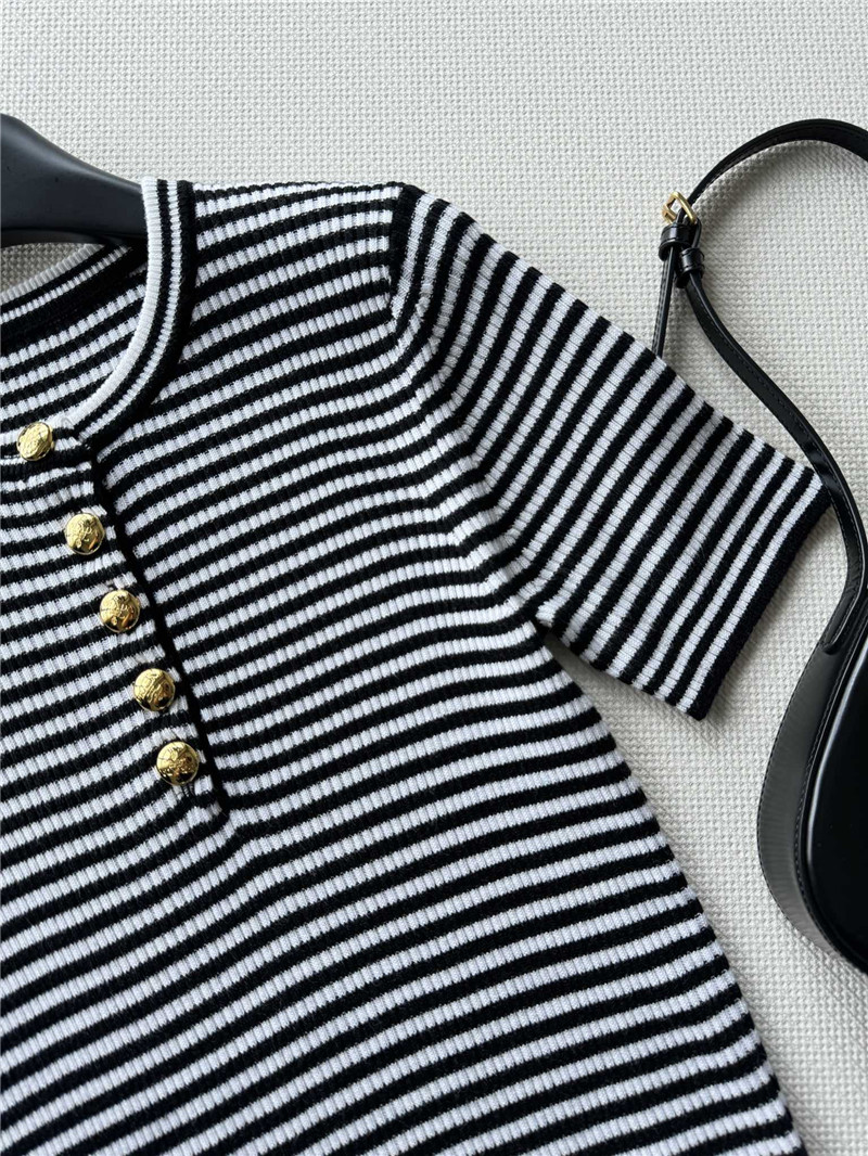 Pra*a new knitted short sleeve replica designer clothes