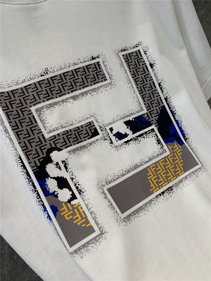 F**di ff letter print short-sleeved t-shirt replica clothes