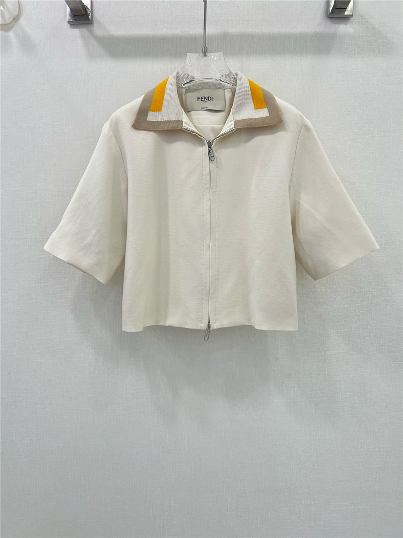 F**di embroidered lapel jacket replica clothes