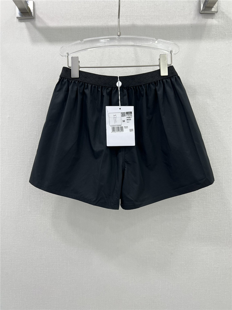 Ch**el double c ribbon waist white shorts replica clothing