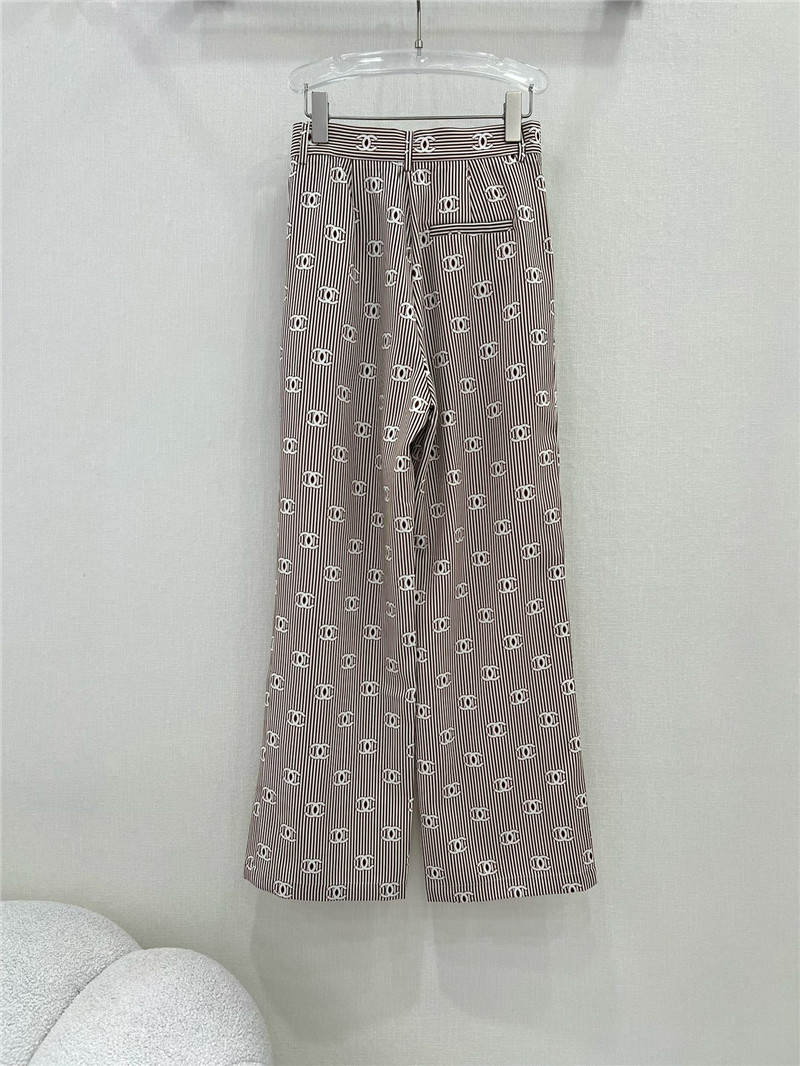 Ch**el new striped wide-leg pants replica designer clothes