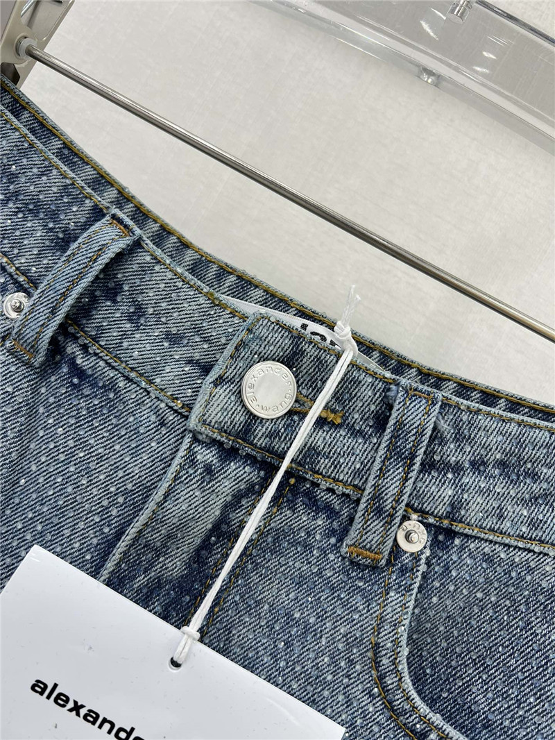 a1exa*der wang D1am0nd denim shorts replica clothing