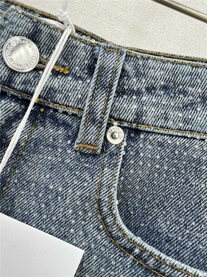 a1exa*der wang D1am0nd denim shorts replica clothing