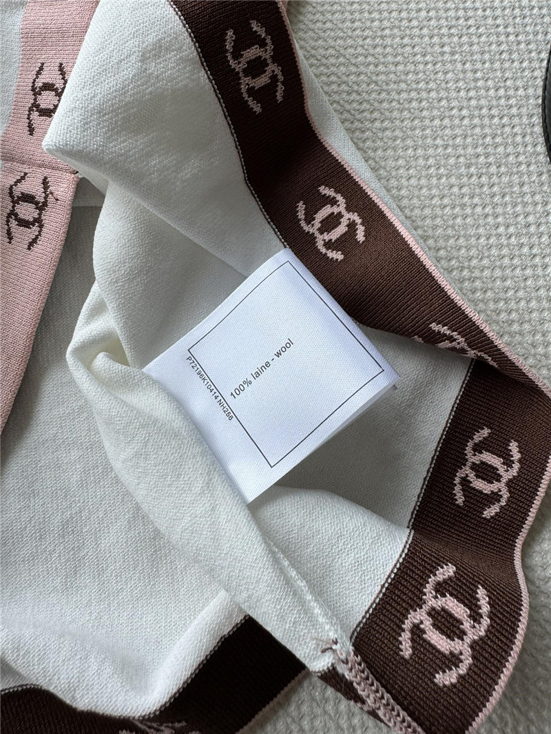 Ch**el contrast knitted vest replica d&g clothing