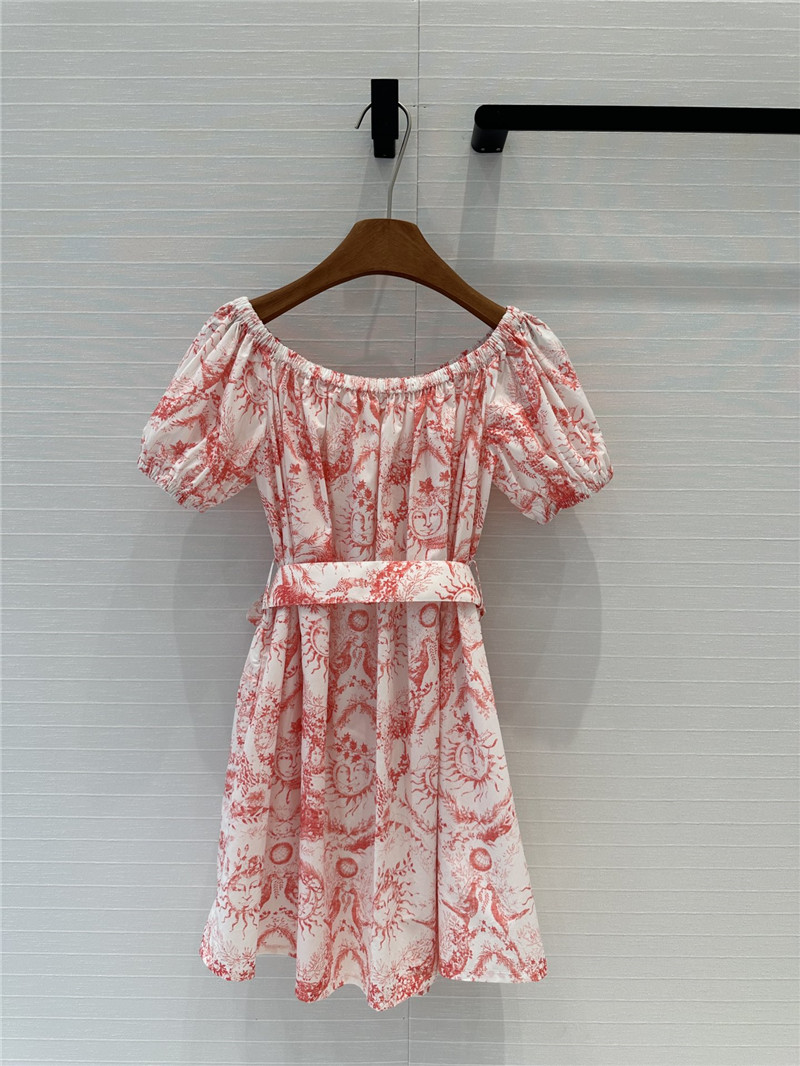 D10r one shoulder bubble short sleeve dress replicas clothes