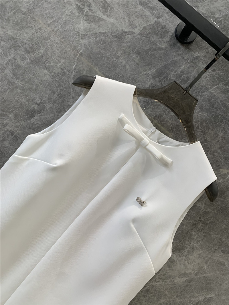 M1um1u bow sequined sleeveless dress replica d&g clothing