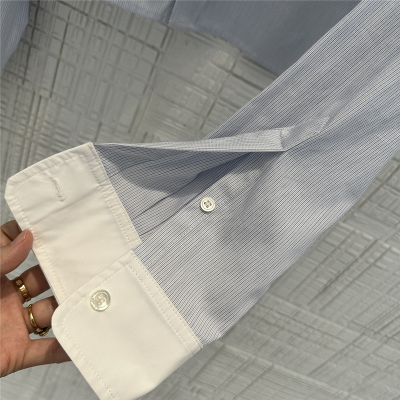 Ce1i*e yarn-dyed sky blue striped shirt replicas clothes
