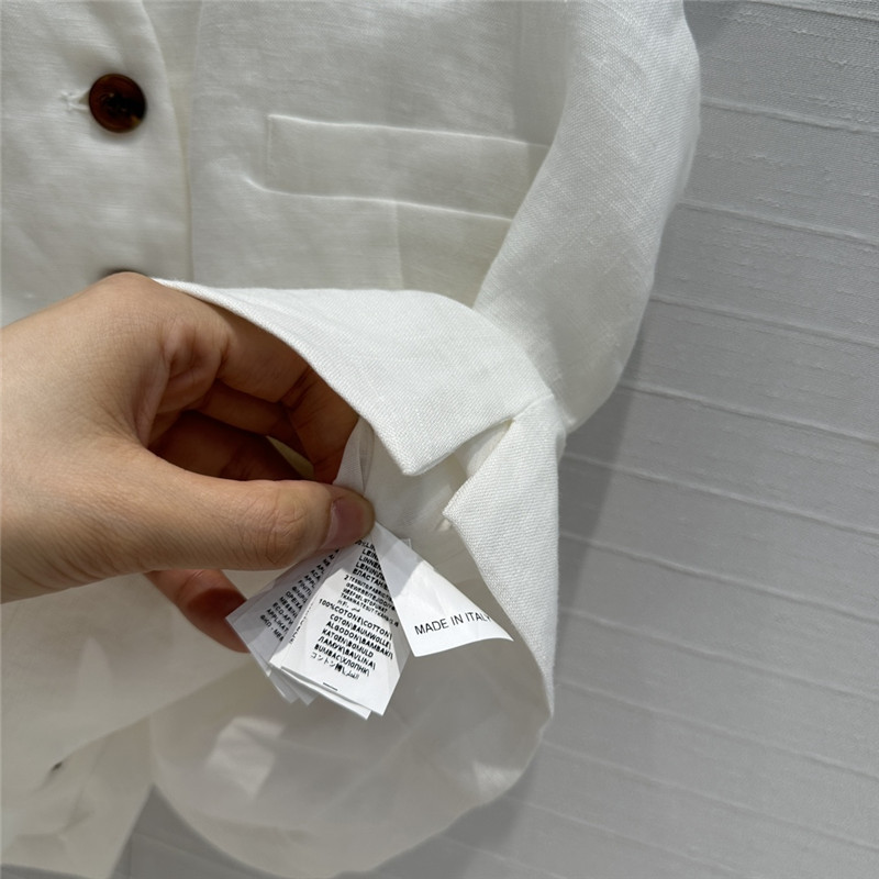 BC white cotton and linen vest suit replica d&g clothing