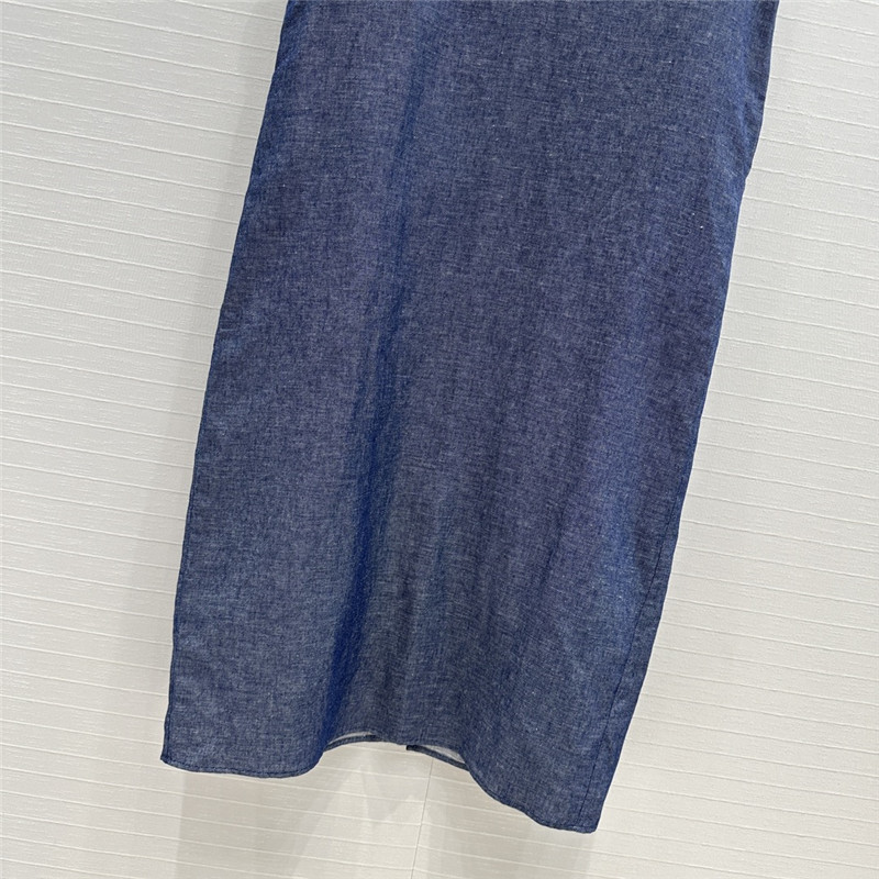 The R0w cotton and linen long vest dress replicas clothes