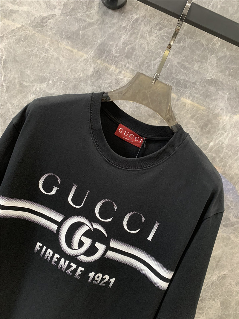 Gvc*1 double g print round neck short sleeve t-shirt replica clothes