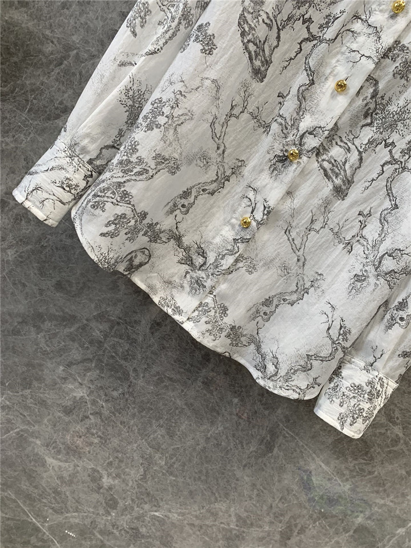 D10r jouy ink print long sleeve shirt replica designer clothes