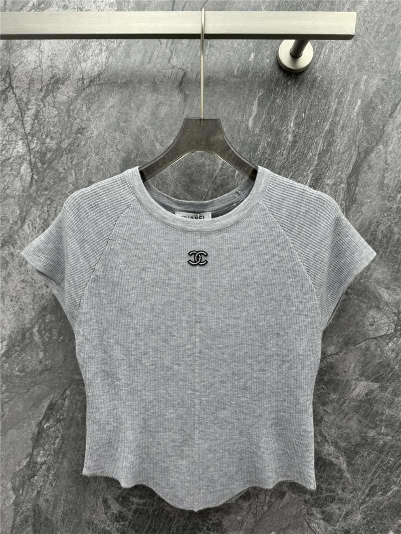Ch**el static logo knit top replica clothing sites