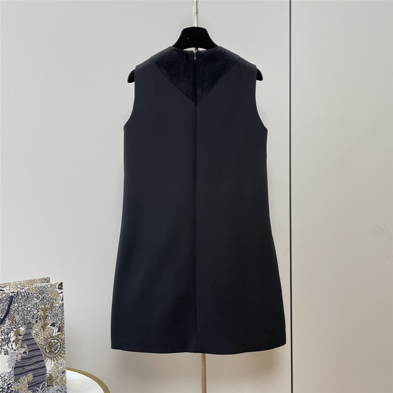 D10r velvet collar vest dress replicas clothes