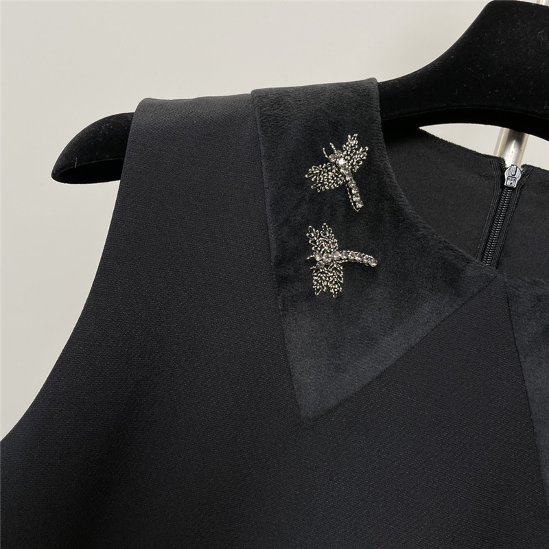 D10r velvet collar vest dress replicas clothes