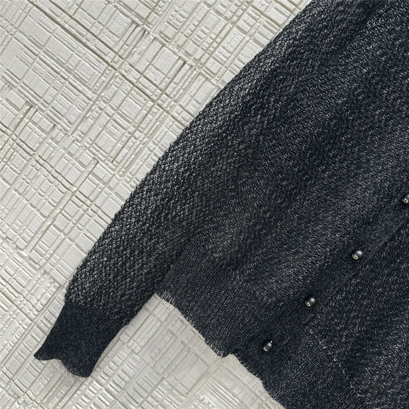 D10r black mohair ascot cardigan