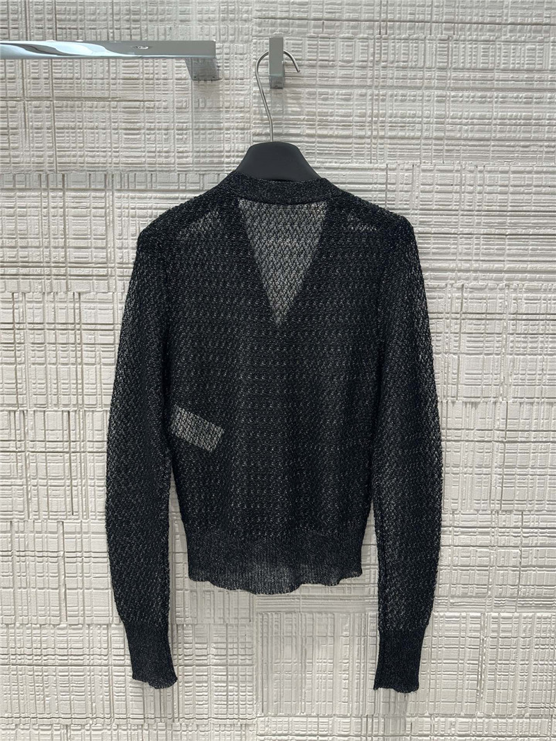 D10r black mohair ascot cardigan