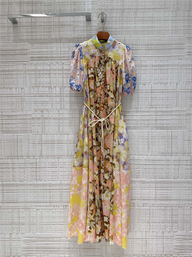 zimm palace style puff sleeve dress replica d&g clothing