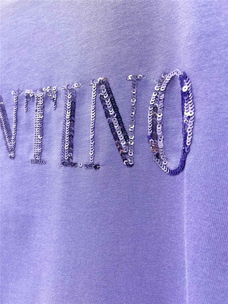 Va1e*ntin0 sequined round neck short sleeve replica d&g clothing