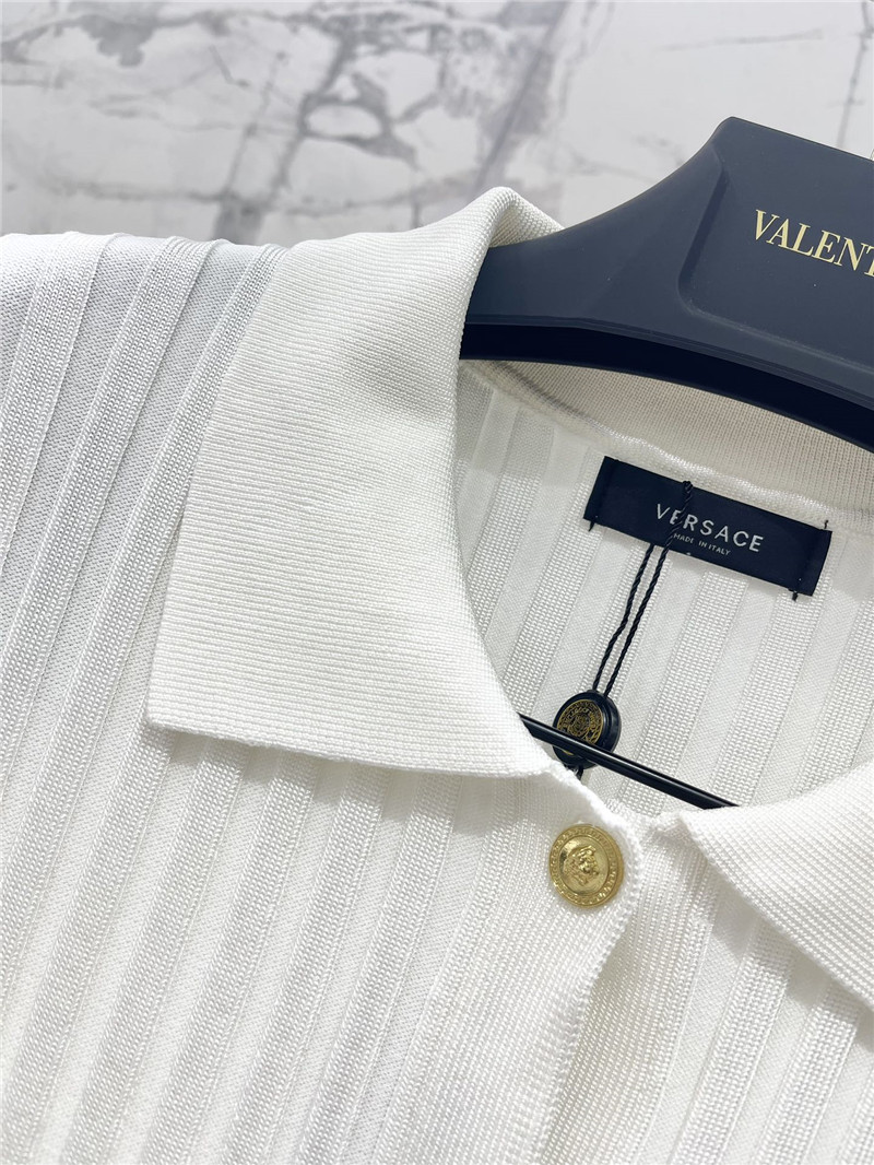 Versace new lapel short sleeve replica designer clothes