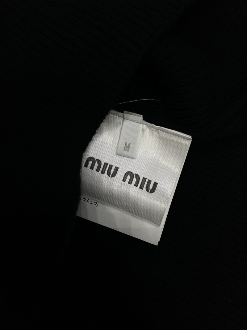 M1um1u letter jacquard design ribbed vest replica d&g clothing