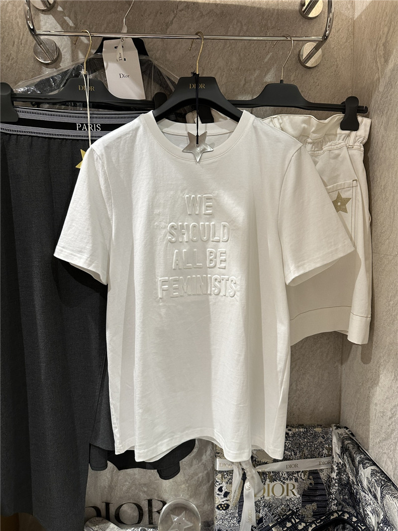 D10r three-dimensional letter t-shirt replica d&g clothing