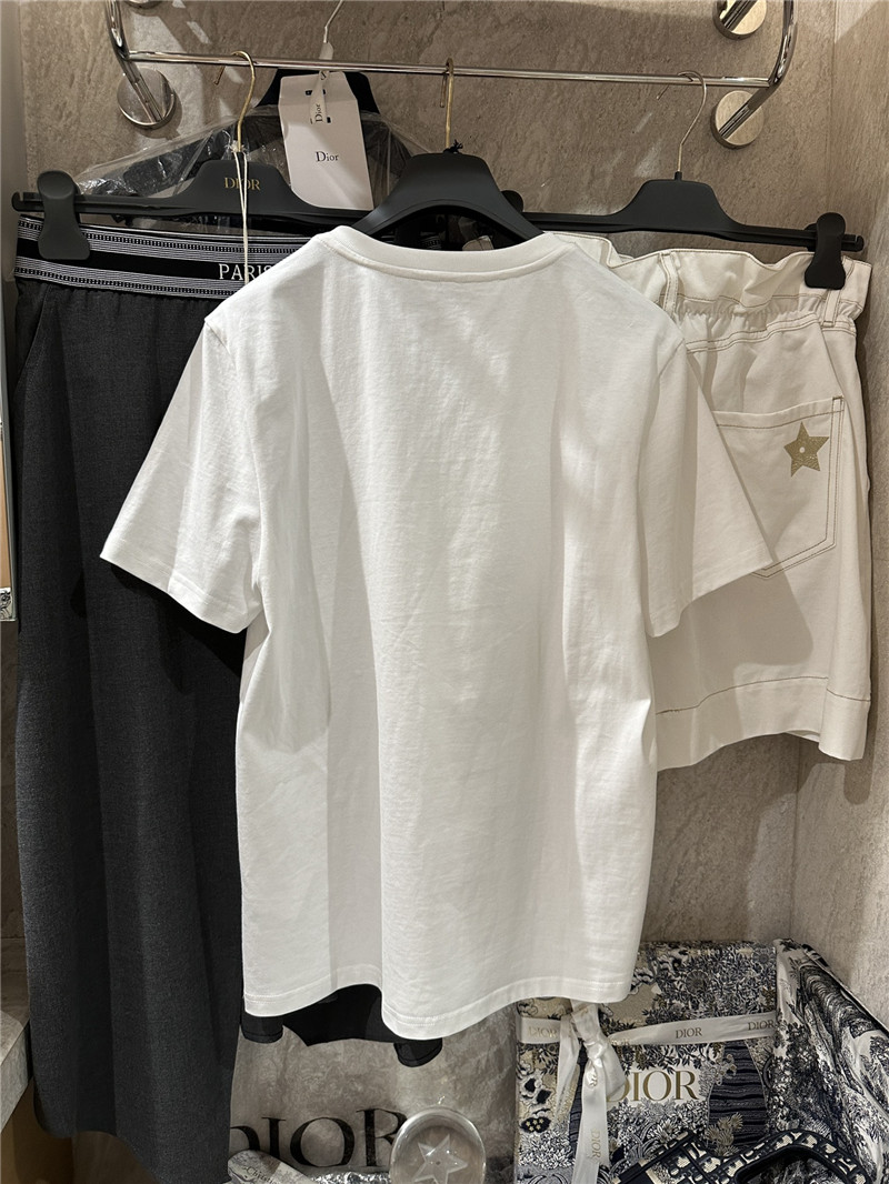 D10r three-dimensional letter t-shirt replica d&g clothing