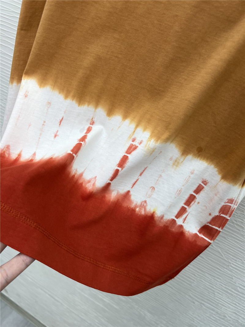M1um1u tie-dyed gradient casual short-sleeved t-shirt replica clothes