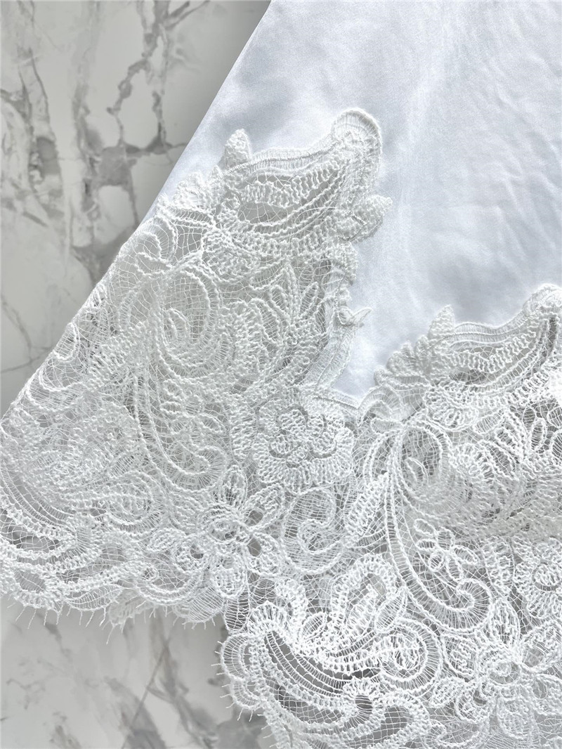 Y51 high waist stitching lace embroidery slit skirt replicas clothes