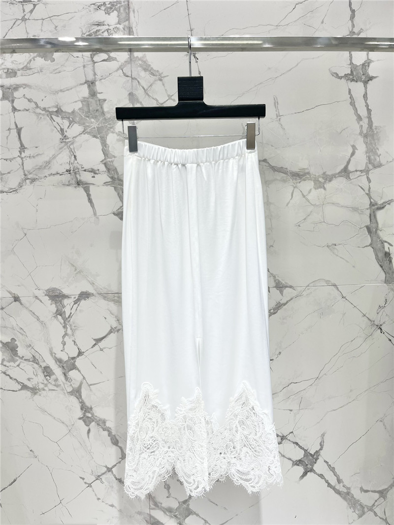 Y51 high waist stitching lace embroidery slit skirt replicas clothes