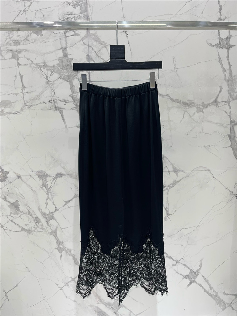 Y51 high waist stitching lace embroidery slit skirt replicas clothes