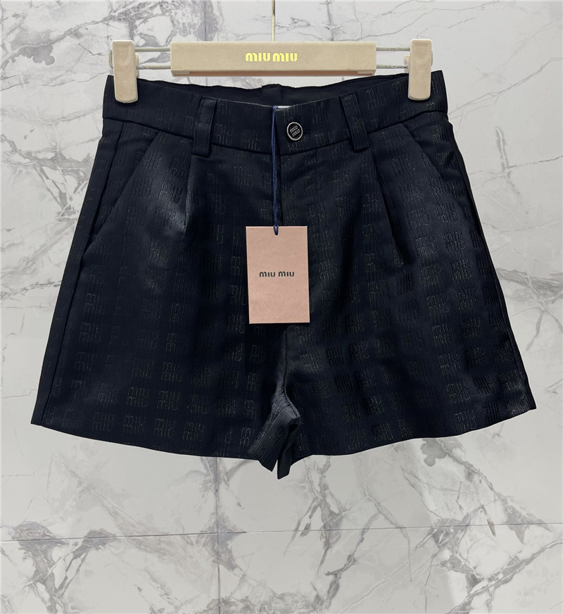 M1um1u letter jacquard suit shorts replica clothes