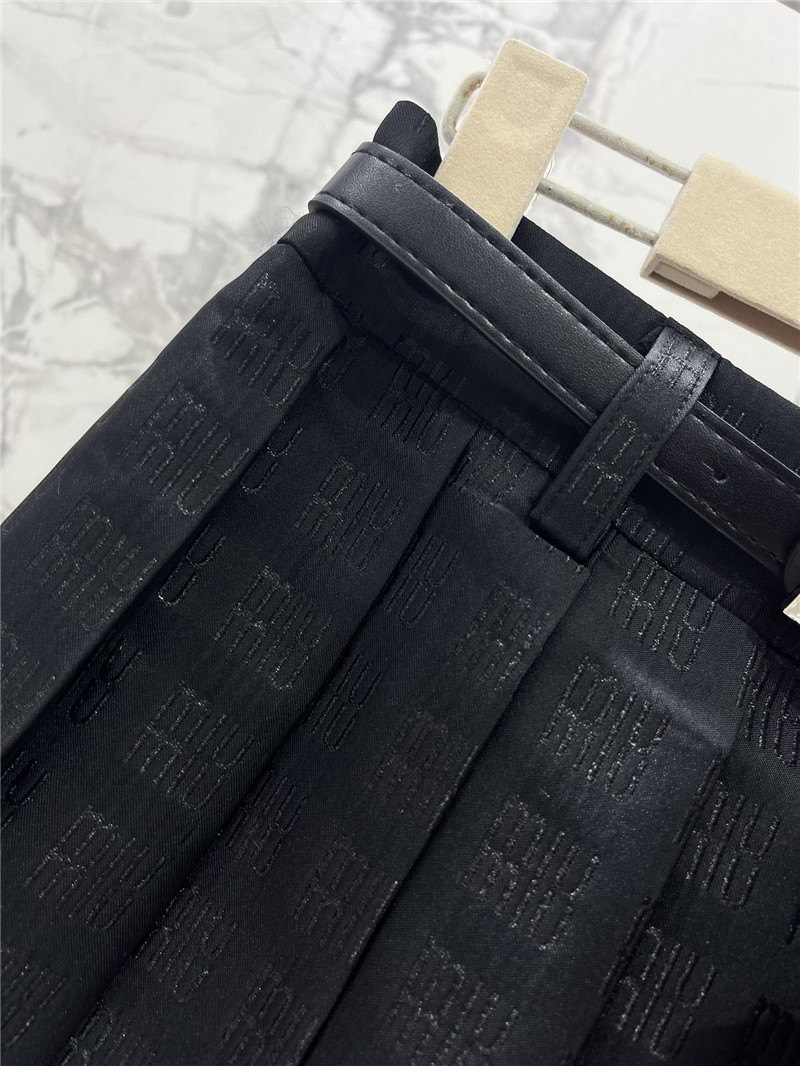 M1um1u classic letter jacquard pleated skirt replica d&g clothing