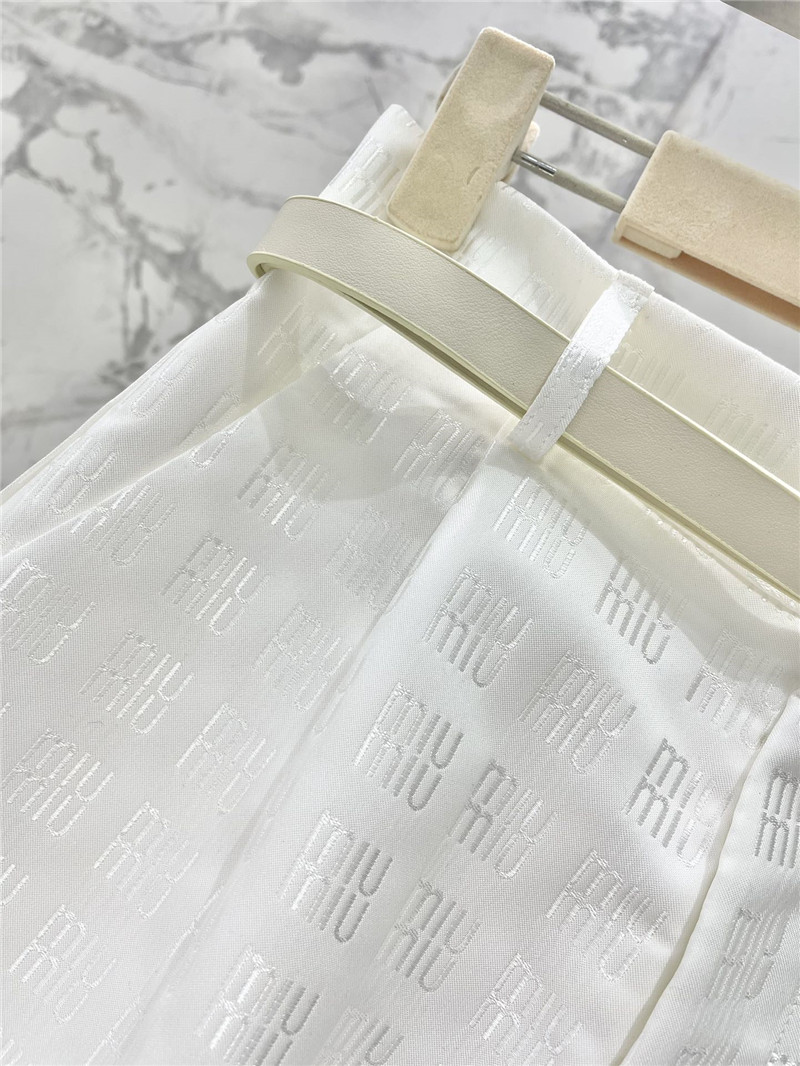 M1um1u letter jacquard suit shorts replica clothes