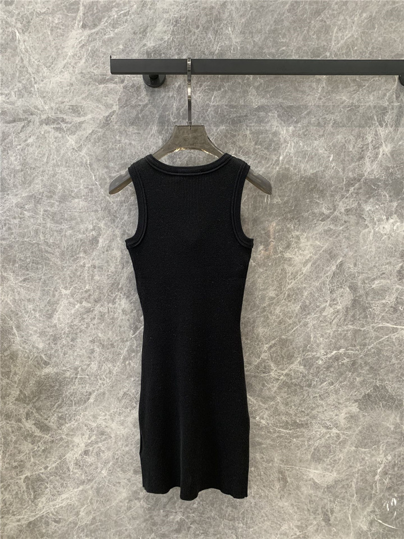 M1um1u tassel rhinestone collar knitted vest dress replica clothes